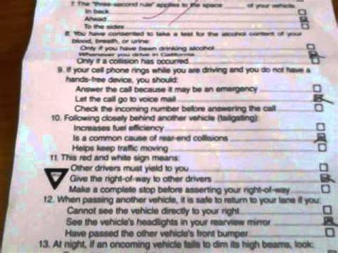 While the real DMV test in California contains 46 questions, our DMV permit . . 18 question dmv renewal test
